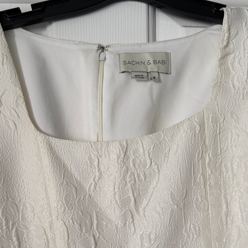 Sachin + Babi Ivory Textured Dress